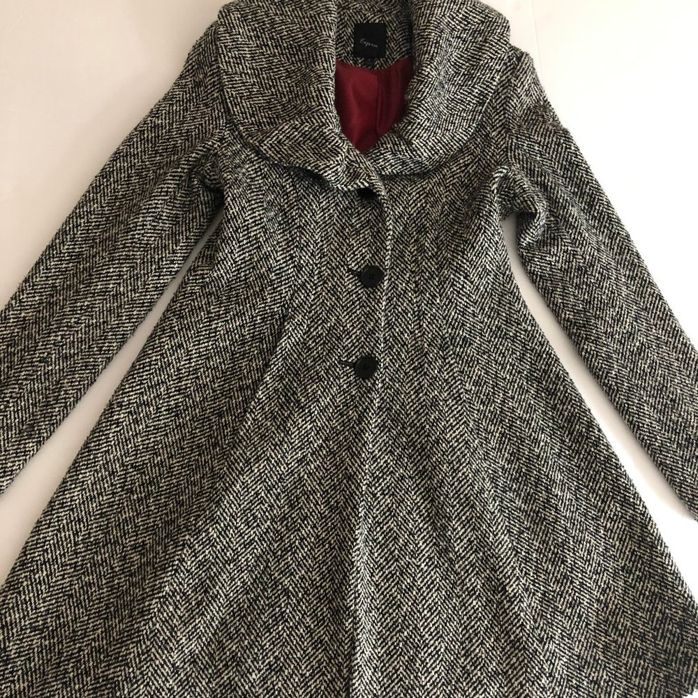 EXPRESS Women’s Vintage Wool Blend Black Coat-S